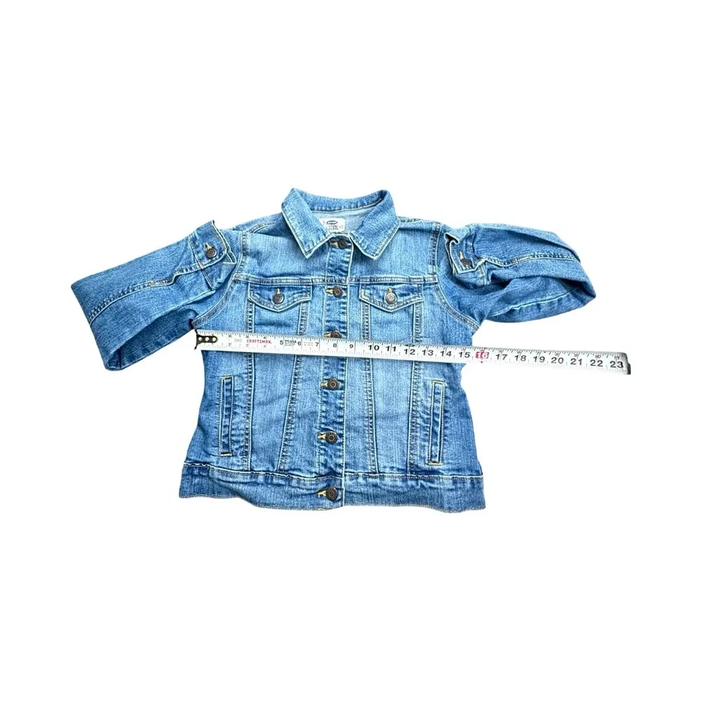 Old Navy Denim Jacket Girls XL 14 Blue Trucker Stretch Classic Button Front